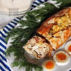 Запеченная рыба с нежной и сочной начинкой 