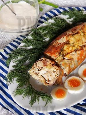Запеченная рыба с нежной и сочной начинкой 